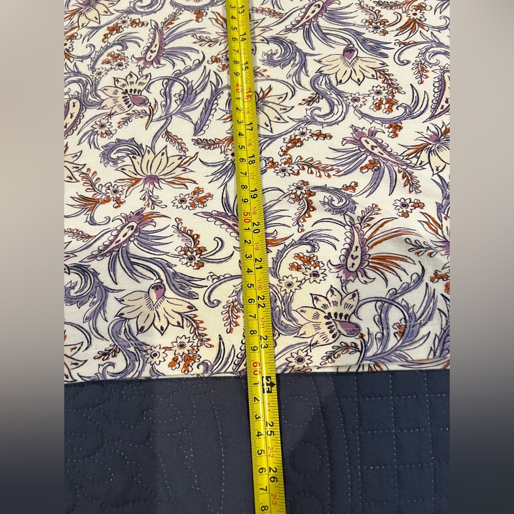 J. Jill Luxe Supima Pleat Back Tee Shirt Floral XL Petite EUC Floral - Picture 13 of 13